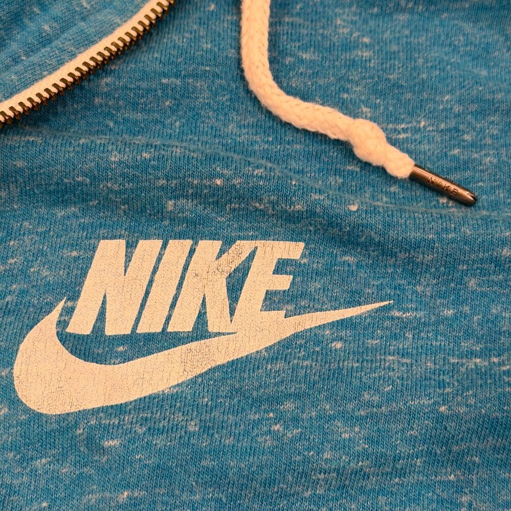 Nike Sportswear Essential Full Zip Hoodie - Heathered Blue - Women’s XL - Picture 10 of 11
